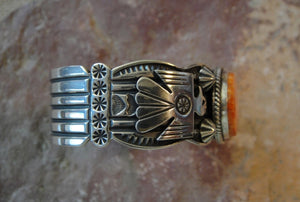 Spiny Oyster Sterling Silver Bracelet - Side View