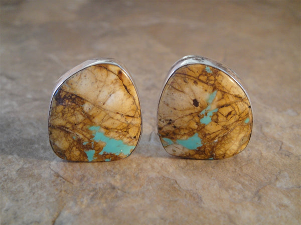 Boulder Turquoise Clip Earrings