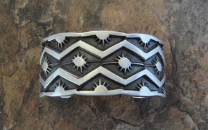 Men's Heavy Sterling Silver Cuff Front View