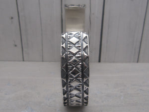 Hand Stamped Sterling Silver Size 7 1/2 Cuff Bracelet