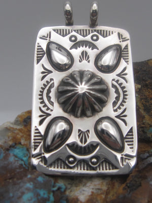Sterling Silver Repousse or Bump Out Pendant