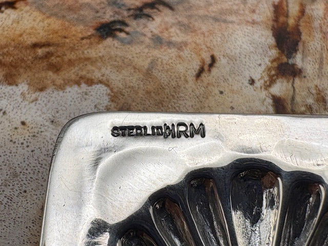 Authentic Native American Made Sterling Silver Repousse Bump Out Southwestern Pendant