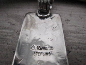 Native American Made Hand Stamped Sterling Silver Pendant