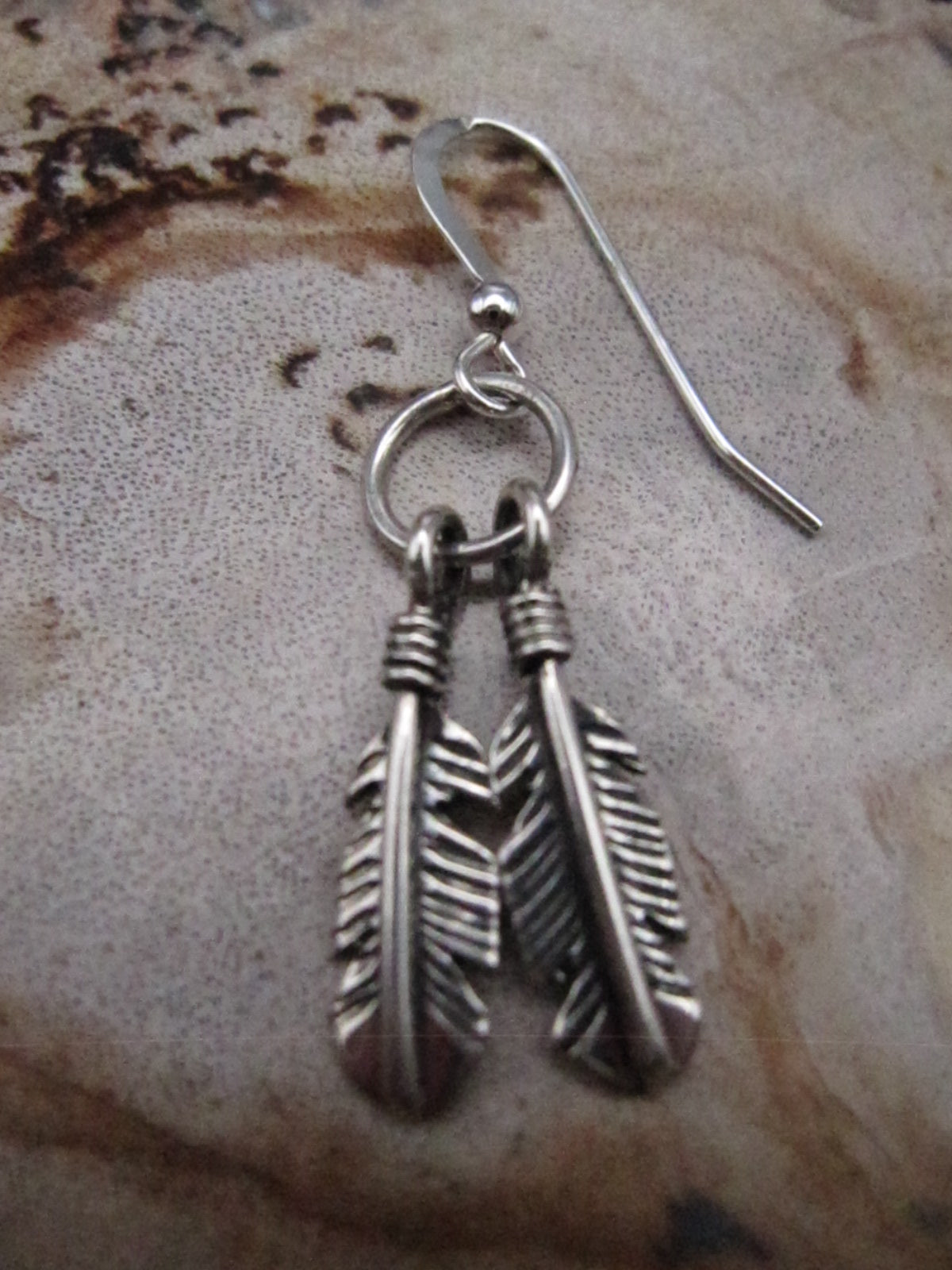 Southwest Silver Feather Earrings - Turquoise (ij79) - Mission Del Rey  Southwest