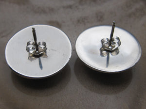 Sterling Silver Concho Post Earrigs