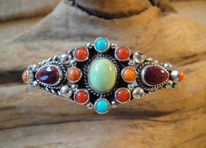 Multi Stone Cuff Bracelet