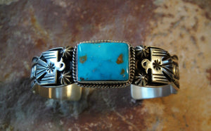 Valley Blue Turquoise Sterling Silver Bracelet