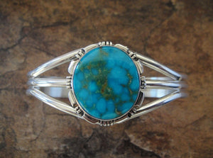 Sterling Silver Turquoise Cuff Bracelet - Front View