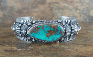 Pilot Mountain Turquoise Sterling Silver Cuff Bracelet