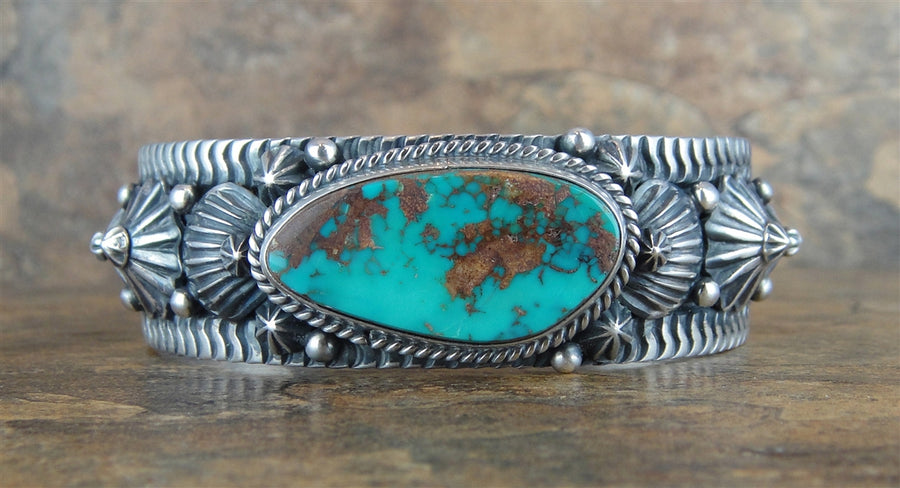 Pilot Mountain Turquoise Sterling Silver Cuff Bracelet