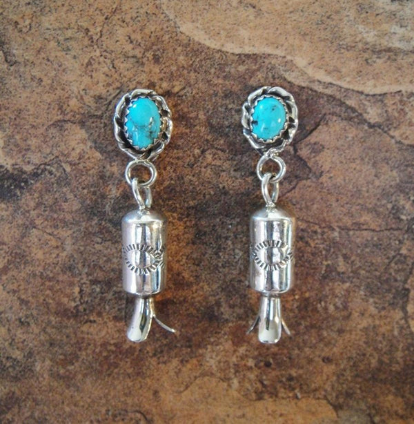 Sterling Silver and Turquoise Post Earrings