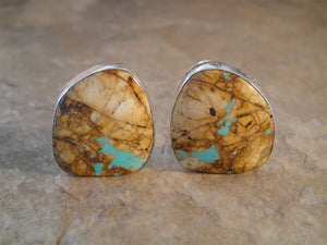 Boulder Turquoise Clip Earrings