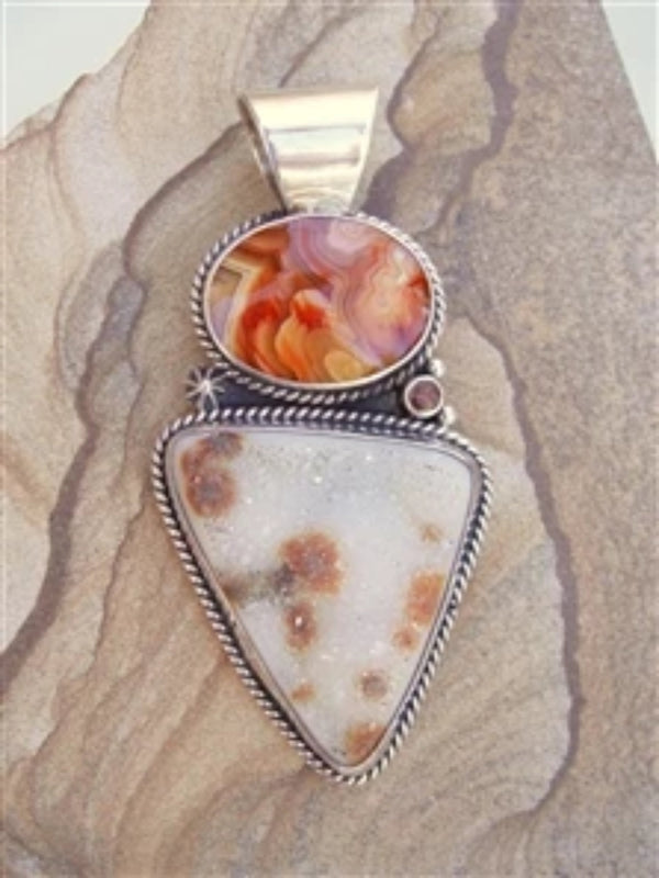 Druzy and Agate Pendant
