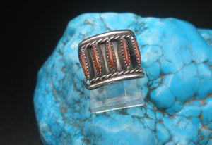Vintage Coral Needle Point Ring