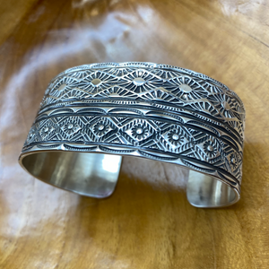 Native American Made Hand Stamped Cuff Bracelet