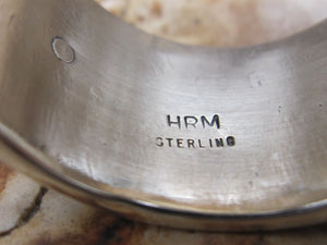 Hand-Stamped Sterling Silver Wide Men's Band Ring