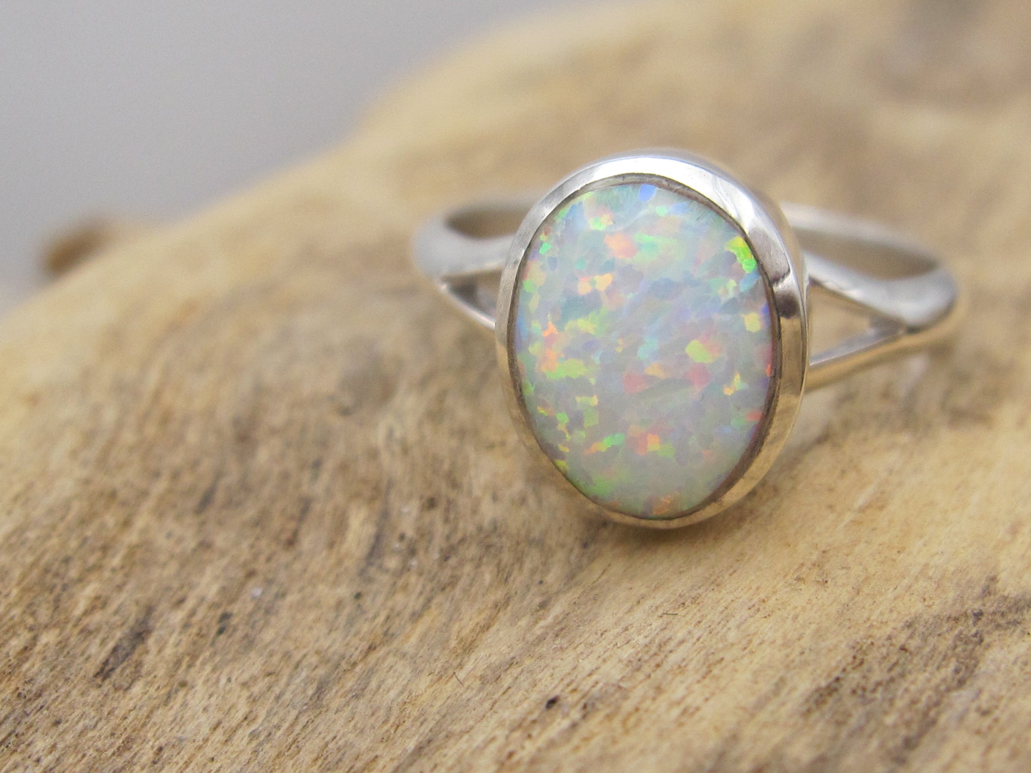 Raw Opal Ring in 925 Sterling Silver Ring Unisex Ring Unique Opal Gemstone  Ring | eBay