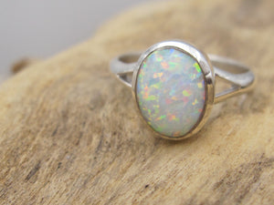 Dainty Contemporary Opal Ring